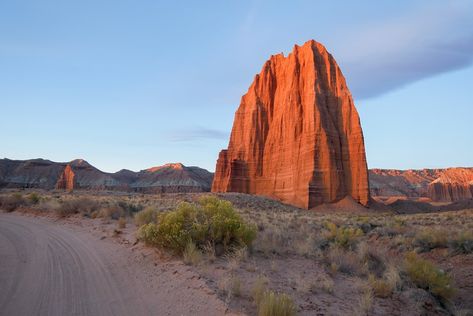 The Sun And Moon, Bureau Of Land Management, Capitol Reef, Capitol Reef National Park, Southwest Desert, Central Oregon, The Cathedral, Sun And Moon, Aerial View