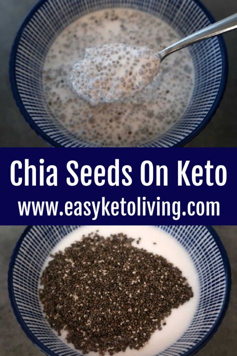 Chia Seeds On Keto – net carbs in Chia Seeds, whether they are allowed on a Low Carb Keto Diet, benefits and a pudding recipe. Keto Chia Seed Recipes, Noatmeal Keto Chia Seeds, Chia Seed Recipes Breakfast, Are Chia Seeds Keto Friendly, Health Benefits Of Chia Seeds, Benefit Of Chia Seeds, Overnight Chia Seed Pudding, Low Carb Greek Yogurt, Keto Chia Pudding