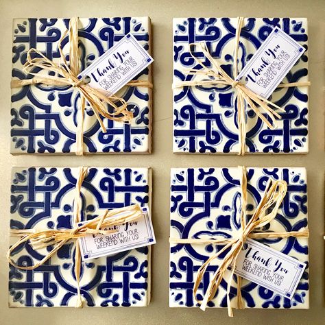 Portuguese Tile Wedding, Azulejos Wedding, Talavera Wedding Favors, Tile Wedding Favors, Portuguese Wedding Favors, Talavera Wedding, Portuguese Wedding, Mexican Inspired Wedding, Wedding Coasters Favors