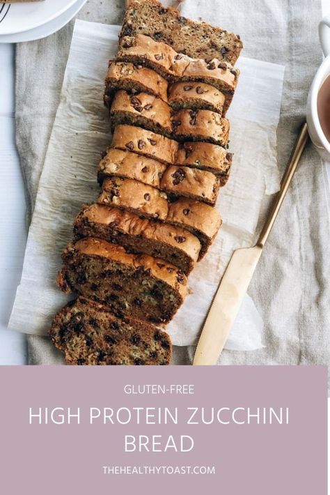 Protein Zucchini Bread, Low Carb Zucchini Bread, Healthy Recipes Simple, Baking With Protein Powder, Zucchini Bread Healthy, Healthy Toast, Protein Bread, Low Carb Protein, Low Carb Zucchini