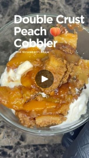 1.7K views · 706 reactions | 🍑Easy Double Crust Peach Cobbler Recipe 😋

Put “Crust” in the comments for the full recipe 

Follow @thestrawberrishow for more easy recipes 
I get my pie crust from @pillsbury 

#thestrawberrishow #peachcobbler #cobbler #dessertlover #peachseason #thanksgiving #peaches #peach #comfortfood #sweettreats #sweettooth #yummy #dessertinspo #dessertporn #cobblersofinstagram #foodstagram #bakersofinstagram
#viralcake #viral #pie #pillsbury | The Strawberri Show | thestrawberrishow · Original audio Double Crust Peach Cobbler Recipe, Double Crust Peach Cobbler, Cheesecake Desserts Recipes, Pickle Dip, Puff Pastry Crust, Holiday Sweets, Kimchi Recipe, Peach Desserts, Blueberry Cobbler