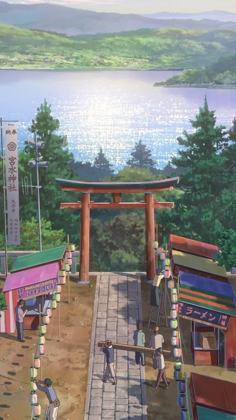 Kimi No Nawa, Kimi No Na Wa Wallpaper, Yao Yao, Your Name Wallpaper, Makoto Shinkai, Studio Ghibli Background, Your Name Anime, Studio Ghibli Art, Name Wallpaper