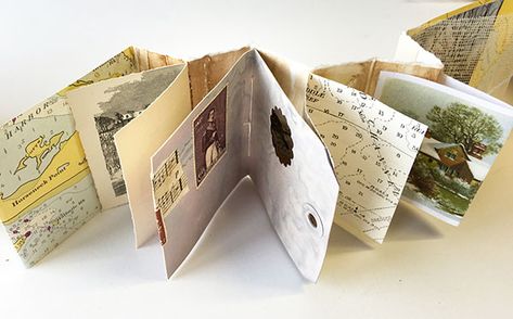 cover Accordian Book, Tag Book, Concertina Book, Homemade Books, Cloth Paper Scissors, Accordion Book, Book Sculpture, The Anchor, Handmade Book