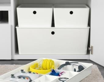 Ikea Storage Boxes With Lid, Ikea Bins Storage, Ikea Kuggis Storage Ideas, Kuggis Ikea Storage Ideas, Ikea Kuggis, Kuggis Ikea, Ikea Storage Boxes, Bedroom Organisation, Ikea Finds