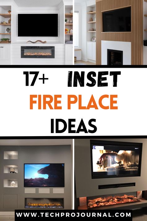 I’m loving how an inset fireplace can bring both warmth and style to any room. If you're looking to create a cozy atmosphere without taking up too much space, these inset fireplace ideas will inspire you. You’ll find ways to seamlessly integrate this design into your living space and make it the perfect gathering spot. Has Fireplace Inserts, Flush Mount Fireplace Ideas, Inset Gas Fireplace Ideas, Inset Electric Fireplace, Fireplace Insert Wall Ideas, Recessed Electric Fireplace Ideas, Inset Fireplace Ideas, Gas Insert Fireplace Ideas, Insert Fireplace Ideas