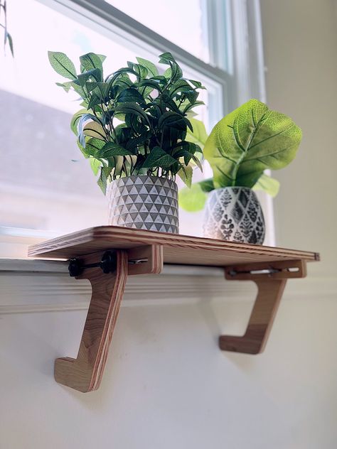 "22\"x10.5\" |Non-slip support legs, Oak Window Perch, Plant Shelf, Flower Shelf, Hanging Shelf, Window Sill Shelf Extension, No Drilling 💛Installation: As long as the window has grooves, it can be installed, and there is no need to punch holes.  there are adjustable support pieces at the bottom that can fit the product to any shape of the wall. (the adjustable support piece can be moved within 6 in Suitable.) 💛Installation type: 1. Velcro tape You only need to tear the velcro tape to paste it Window Ledge Extension, Hanging Shelf Window, Plant Shelf By Window, Bathroom Window Plant Shelf, Small Window Plant Ideas, Window Sill Shelf For Plants, Plant Shelf Under Window, Window Sill Extender For Plants, Diy Window Sill Plant Shelf