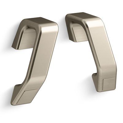 Kohler Maestro Hand Grab Bars Finish: Vibrant Brushed Bronze Handicapped Bathroom, Luxury Modern Bathroom, Accessible Bathroom Design, Luxury Bathroom Sinks, Luxury Bathroom Tiles, Ada Bathroom, Grey Bathroom Tiles, Bathroom Cabinets Designs, Small Bathroom With Shower