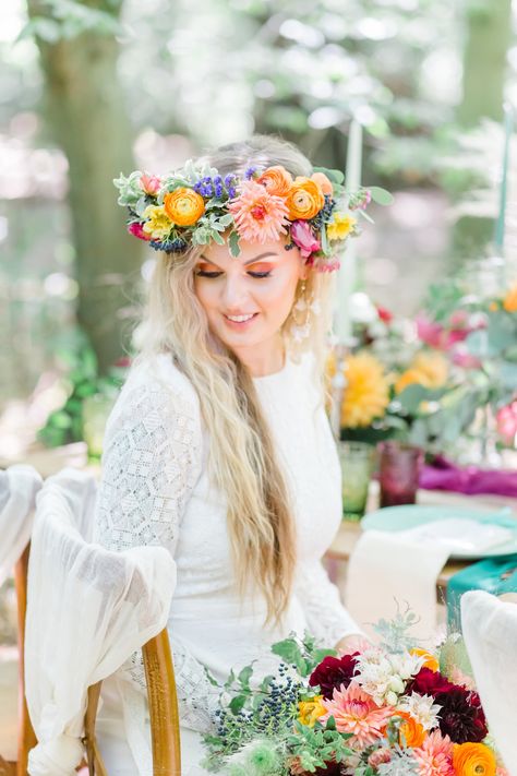 Summer Flower Crown, Fresh Flower Crown, Folwer Crown, Hair Up Flower Crown, Colorful Flower Crown, Midsummer Flower Crown, Flower Crown Colorful, Rainbow Flower Crown, Festival Flower Crown