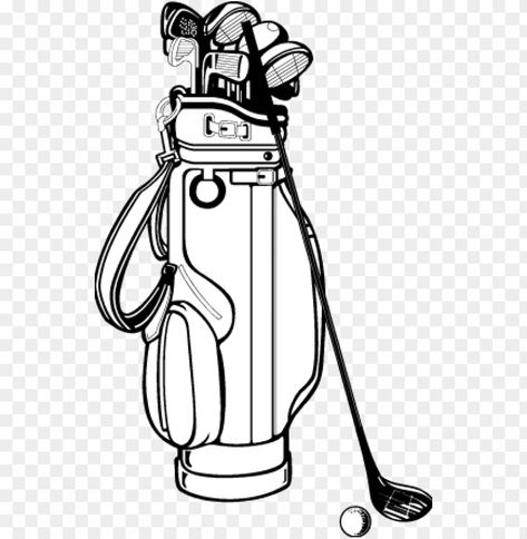 Golf Club Tattoo, Golf Art Drawing, Golf Bag Drawing, Golf Line Art, Golf Club Art Drawings, Golf Sketch, Golf Drawing, Library Drawing, Golf Club Art