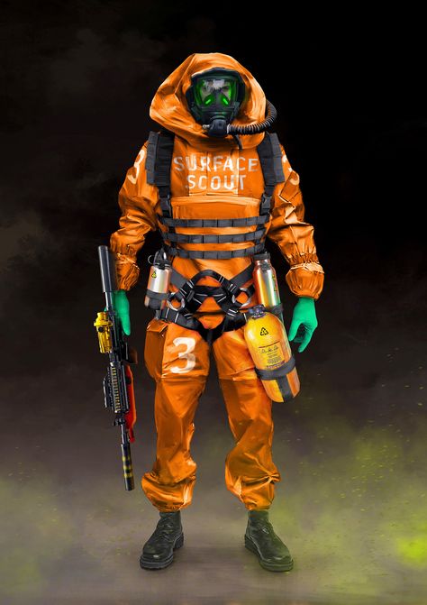 ArtStation - Surface Scout soldier, Iliya Klimov Hazmat Soldier, Post Apocalyptic Art, Sci-fi Armor, Future Soldier, Arte Robot, Cyberpunk Character, Character Study, Post Apocalypse, Space Suit