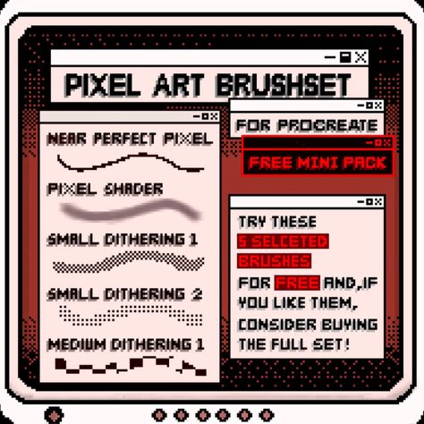 Pixel Brush Procreate Free, Soft Procreate Brush, Pattern Brush Procreate, Best Brushes For Procreate, Blending Brush Procreate, Pixel Dithering, Pro Create Brush, Procreate Brush Settings, Pixel Art In Procreate