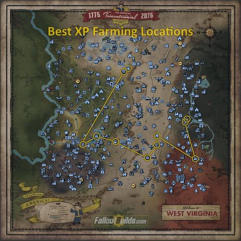 Fallout 76 Power Leveling Guide 2023: Fastest way to level up Fallout 4 Map, Fallout 4 Settlement, Fallout 4 Settlement Ideas, Fallout Game, Fallout 76, Event Guide, Video Game Design, Dream Pop, Soft Wallpaper