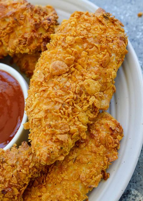 Crispy Air Fryer Chicken Tenders - It Starts With Good Food Raising Canes Chicken Recipe Air Fryer, Crispy Chicken Tenders Air Fryer, Air Fry Chicken Tenders, Chicken Strips Air Fryer, Crispy Air Fryer Chicken Tenders, Chicken Tenders Air Fryer, Crunchy Chicken Tenders, Air Fried Chicken Tenders, Crispy Air Fryer Chicken