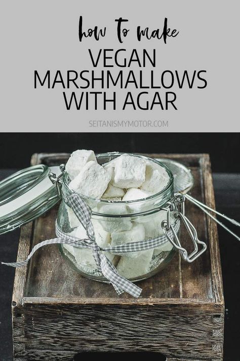 Agar Agar Marshmallow Recipe, Agar Agar Recipes, Agar Marshmallow Recipe, Vegan Marshmallow Recipe, Marshmallows Recipes, Vegan Jello, Vegan Bakes, Aquafaba Recipes, Homemade Marshmallow Fluff