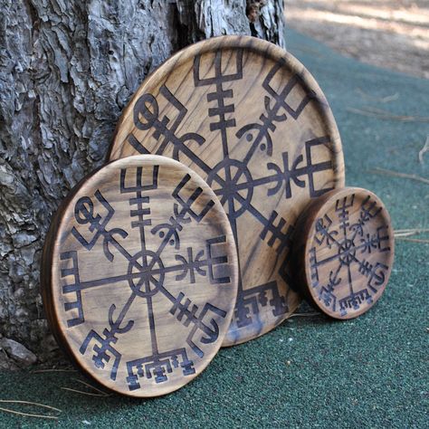 Viking decoration, Vegvisir, wooden plate engraved, Viking symbol, Norse mythology, gift for viking fan, pagan altar, Viking home protection In the drop down menu, you can select the measure. It is available in three different diameters: 12.5 cm ~ 4.92" 19.5 cm ~ 7.68" 27.5 cm ~ 10.83" If your choice is out of stock please send us a message and we will let you know when it will be available again. If you want to hang it on the wall send us a message when you place your order and we will put a ho Modern Viking Aesthetic House, Viking Charcuterie Board, Norse Pagan Home Decor, Viking Aesthetic Home, Viking Bedroom Ideas, Viking Inspired Home, Viking House Interiors, Viking Wedding Decor, Viking Altar