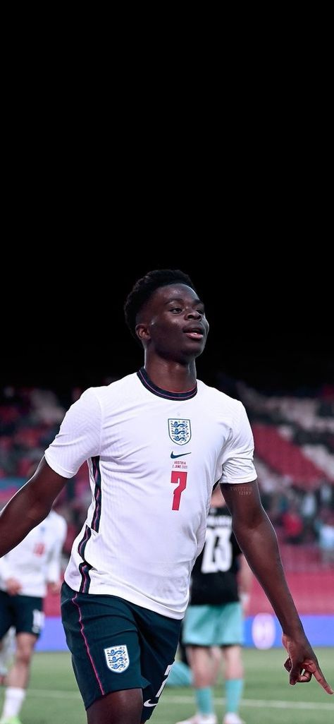 Bukayo Saka England Wallpaper, Saka England Wallpaper, Bukayo Saka Wallpaper Hd, Bukayo Saka England, Saka England, Pro Soccer Players, England National Football Team, Arsenal Wallpapers, Bukayo Saka