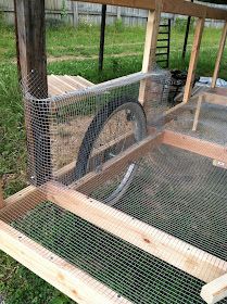 Homestead Catholic: DIY Movable Chicken Coop: Part 2 (It's Done!) Outdoor Brooder, Movable Chicken Coop, Moveable Chicken Coop, Chicken Coop On Wheels, Chicken Coop Blueprints, Walk In Chicken Run, Mobile Chicken Coop, Easy Chicken Coop, Chicken Coop Garden