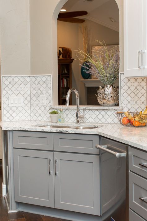 Summerhill Cambria Quartz | Quartz Countertops | Behel, CT & Rye, NY Cambria Summerhill Quartz, Cambria Summerhill, Chrome Cabinet Hardware, Marble Tile Backsplash, Texas Kitchen, Chrome Cabinet, White Tile Backsplash, White Subway Tile Backsplash, Cambria Quartz