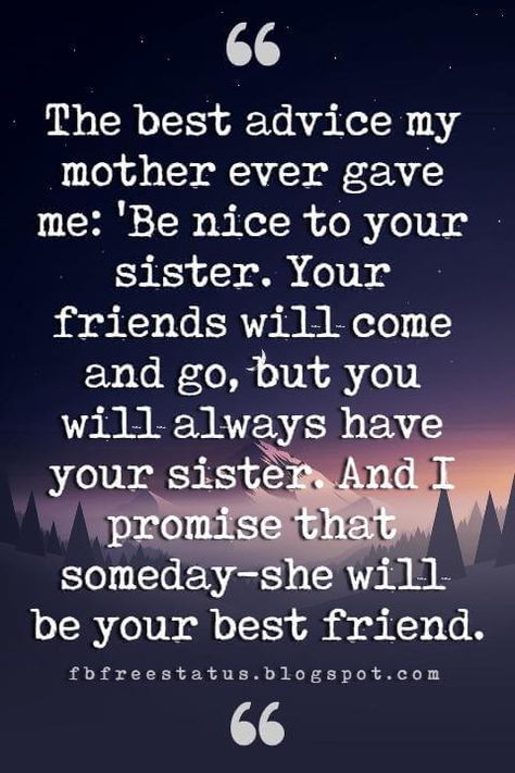 Sister Quotes and Sayings With Images For Your Cute Sister Younger Sister Birthday Quotes, Sister Birthday Quotes Funny, Quotes About Sisters, Inspirational Quotes For Sisters, Good Sister Quotes, Happy Birthday Sister Quotes, Quotes Distance, Little Sister Quotes, Friend Quotes For Girls