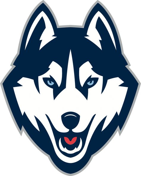 Football Vinyl Decal, Caine Husky, Wooden Award, Husky Logo, Uconn Womens Basketball, Outdoor Logos, Uconn Huskies, Dog Logo, Husky Dogs