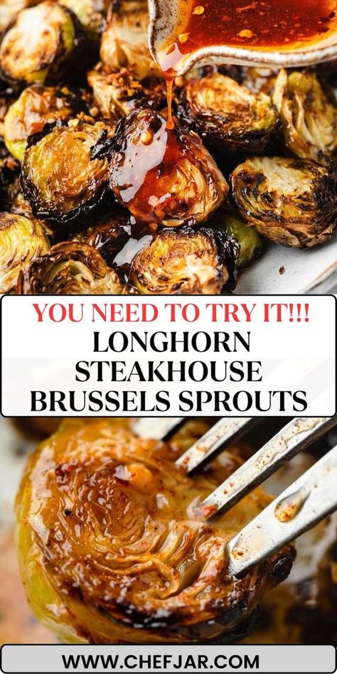 Indulge in Longhorn Steakhouse's Brussels Sprouts, a mouth-watering side dish! Perfectly roasted to a golden crisp, these sprouts are seasoned with a savory blend, offering a delicious complement to any steak entrée. Steakhouse Brussel Sprouts, Brussel Sprouts Recipes Easy, Crispy Brussels Sprouts, Brussel Sprout Recipes Roasted, Longhorn Steakhouse, Sprouts Recipe, Roasted Vegetable Recipes, Spring Roll, Sprout Recipes