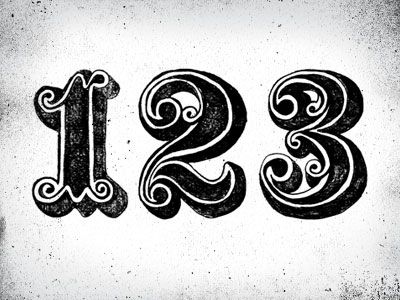 As-easy-as-123 by Two Arms Inc. - type 123 Tattoo Number, 123 Tattoo, Tattoo Fonts Numbers, Fonts Numbers, 123 Numbers, Old English Tattoo, Number Tattoo Fonts, Cursive Tattoos, Number Tattoo