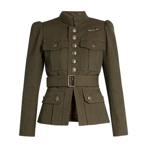 Marc Jacobs Button-down military wool jacket ($1,500) ❤ liked on Polyvore featuring outerwear, jackets, khaki, khaki jacket, brown jacket, straight jacket, khaki army jacket and wool field jacket Marc Jacobs Designer, Military Inspired Fashion, Army Coat, Military Field Jacket, Military Inspired Jacket, Straight Jacket, Khaki Jacket, Military Coat, Military Style Jackets