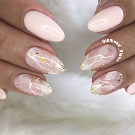 Gel Nails Neutral, Marble Nail Art Designs, Nail Journey, Rose Quartz Nails, Nails Boho, Water Marble Nail Art, Quartz Nails, Classic Glam, Pink Chrome Nails