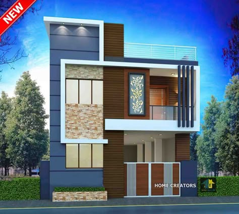 Small 2 Floor House, 2 Floor House, Modern Elevation Design, Exterior Color Combinations, House Front Elevation, Modern Elevation, House Under Construction, 2bhk House Plan, Small House Elevation