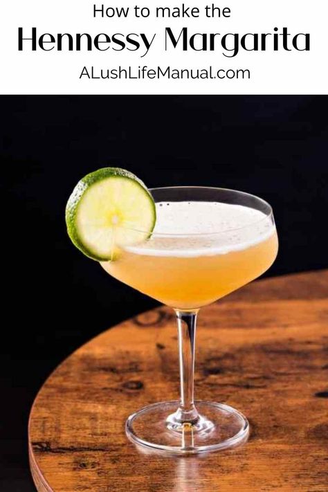 Want to add a bit more depth to your Margarita? Make it a Hennessy Margarita! Cognac adds that extra zing that works so well with lime and tequila. Hennessy Lemon Drop, Henny Margarita Recipe, White Hennessy Drinks Recipes, Hennessy Margarita Recipe, Hennessy Drinks Recipes, Hennessy Margarita, Alcohol Infused Fruit, Agave Margarita Recipe, Strawberry Hennessy