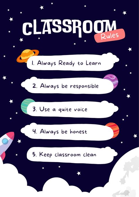 Bazaar Poster, Elementary Science Classroom, Clean Classroom, Classroom Boards, Space Classroom, Rules Poster, Christmas Bazaar, Classroom Welcome, Classroom Charts