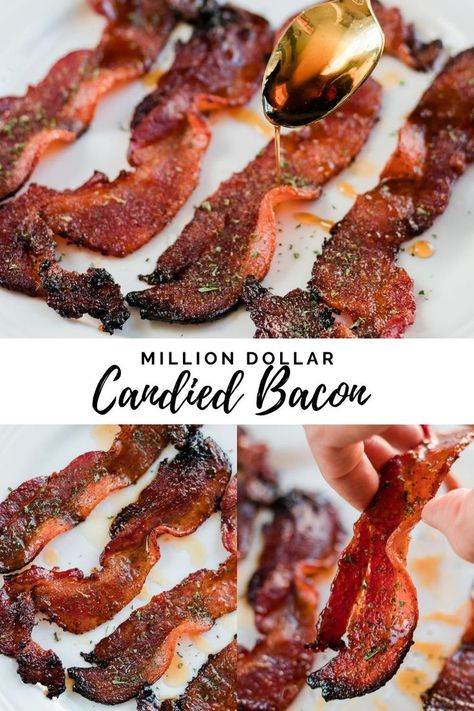 Candied Bacon Recipe, Easy Bacon Recipes, Bacon Dishes, Brown Sugar Bacon, Cooking Bacon, Candied Bacon, Gourmet Burgers, Bacon Recipes, Million Dollar