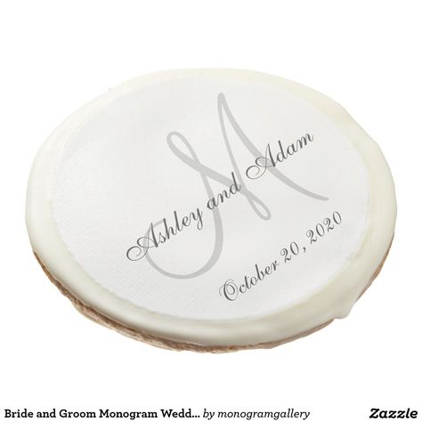 Bride and Groom Monogram Wedding Cookie Monogrammed Wedding Cookies, Bride And Groom Cookies, Cookies Drawing, Groom Cookies, Small Private Wedding, Olive Branch Wedding, Wedding Shower Cookies, Wedding Cookie, Miss To Mrs