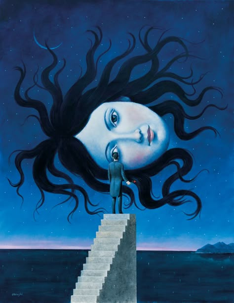 Weird Dreams Art, Rafal Olbinski Art, Surrealism Art Painting, Surreal Dream Art, Art Pieces Painting, Abstract Surrealism Painting, Surrealist Art Surrealism Paintings, Surrealism Painting Ideas, Dream Art Surrealism