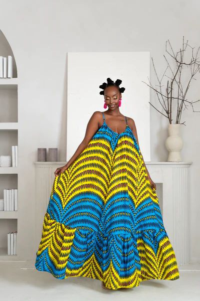 African Print Maxi Dress, African Attire Dresses, African Inspired Clothing, African Inspired Fashion, Maxi Gown, Design Dresses, African Print Fashion Dresses, African Clothing Styles, Summer Maxi