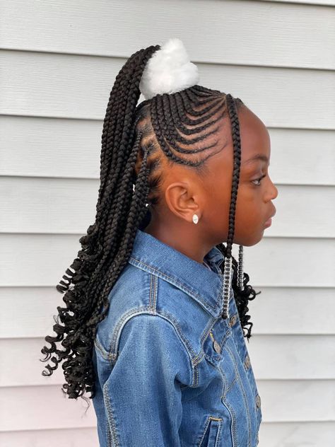 Little Black Girls Braided Hairstyles For Kids With Beads, Back To School Hairstyles For Black Kids, Black Girls Hairstyles For Kids Braids, Kids Hairstyles For Short Hair, Braided Hairstyles For Black Hair Kids, Braiding Hairstyles For Black Girls Kids, Ponytail Styles For Black Kids, Girls Braids Black Kids, Girls Braided Hairstyles Kids