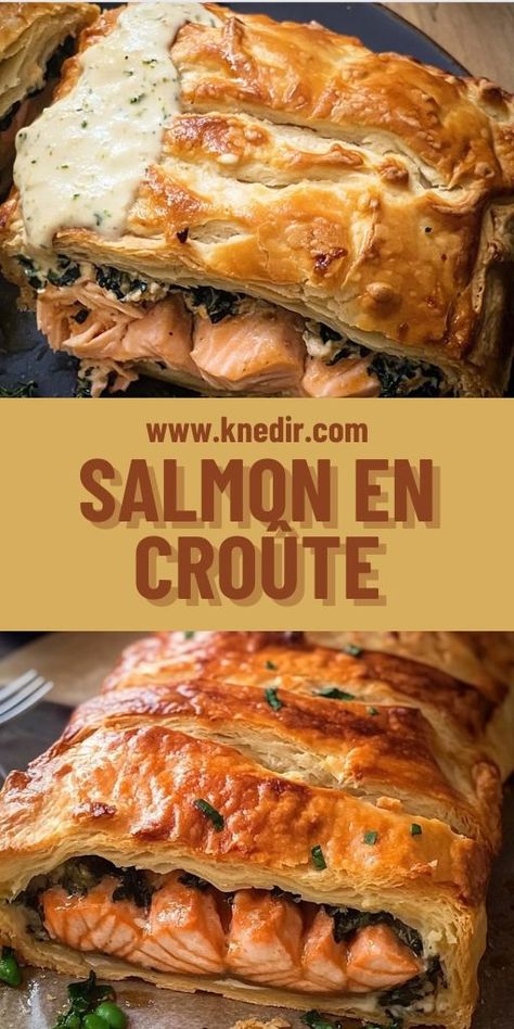 Elevate your dinner game with this elegant Salmon en Croûte recipe! 🐟 Perfectly baked salmon wrapped in a flaky, golden puff pastry, this French classic is surprisingly easy to make. Serve it for a special occasion or a cozy dinner at home! 🥂 Whether you're new to French cooking or a seasoned chef, this salmon recipe will wow your taste buds. 🍽️ #SalmonEnCroûte #FrenchCuisine #ElegantDinner #SeafoodRecipe #EasyFrenchRecipes #SalmonRecipe #DinnerIdeas