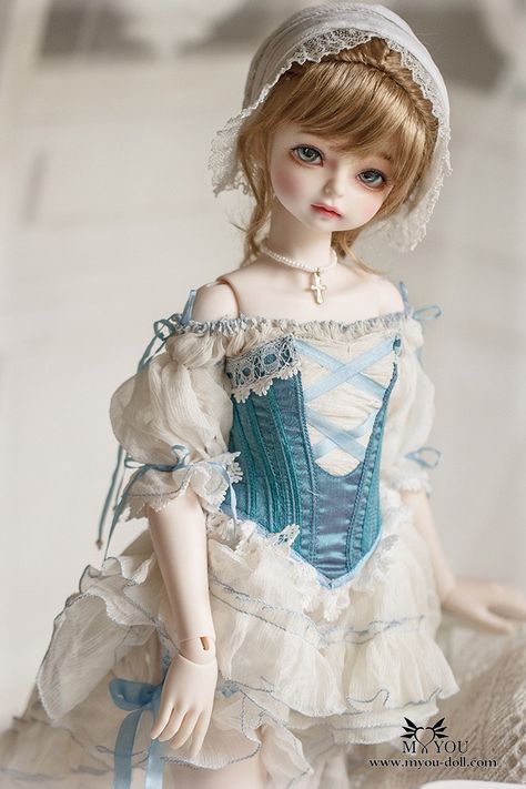 Doudou, 44cm MYOU Doll Girl - BJD, BJD Doll, Ball Jointed Dolls - Alice's Collections Jointed Dolls, Doll Repaint, Bjd Doll, Doll Face, Ball Jointed Dolls, Bjd Dolls, Art Dolls, Doll Clothes, Victorian Dress