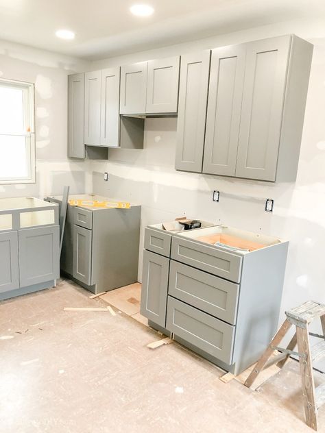 Kitchen Base Cabinet Drawers, Cabinet Installation Diy, Replacing Kitchen Cabinets, Types Of Kitchen Cabinets, Installing Kitchen Cabinets, Cost Of Kitchen Cabinets, Cabinet Installation, Stock Kitchen Cabinets, Building Kitchen Cabinets