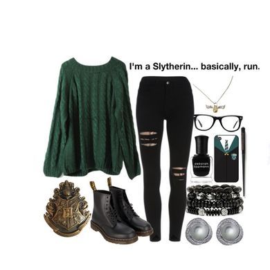 Harry Potter Slytherin Outfits, Modern Slytherin Outfit, Slytherin Girl Outfit, Outfit Harry Potter, Slytherin Outfit Ideas, Slytherin Inspired Outfits, Slytherin Dress, Jughead Riverdale, Slytherin Clothes