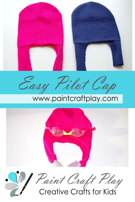 Cardboard Plane, Cap Craft, Hat Patterns Free, Spring Craft, Aviator Hat, Amelia Earhart, Diy Hat, Fighter Pilot, Kids Hats