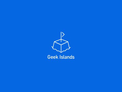 Geek Islands logo by Befoolish Island Logo Design, Food Logos, Rice Dumpling, Future Islands, Banks Logo, Island Logo, Dot Logo, Beer Logo, 2d Design