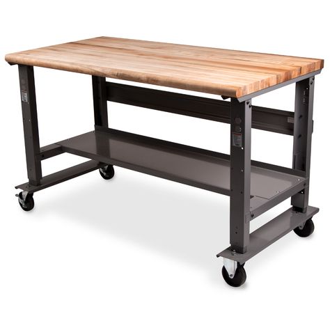 Workbench Tables, Makerspace Furniture, Stem Room, Metal Work Bench, Makerspace Design, Brown Room, Workbench Table, Bench Desk, Breakout Space