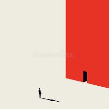 Business or Career Opportunity Vector Concept with Man Walking To Door in Wall. Minimalist Art Style. Symbol of Stock Vector - Illustration of achievement, aspiration: 150114271 Man Walking Illustration, Minimalist Vector Art, Minimalist Men, Red Tape, Small Pictures, Career Opportunities, Styled Stock, 로고 디자인, Minimalist Art