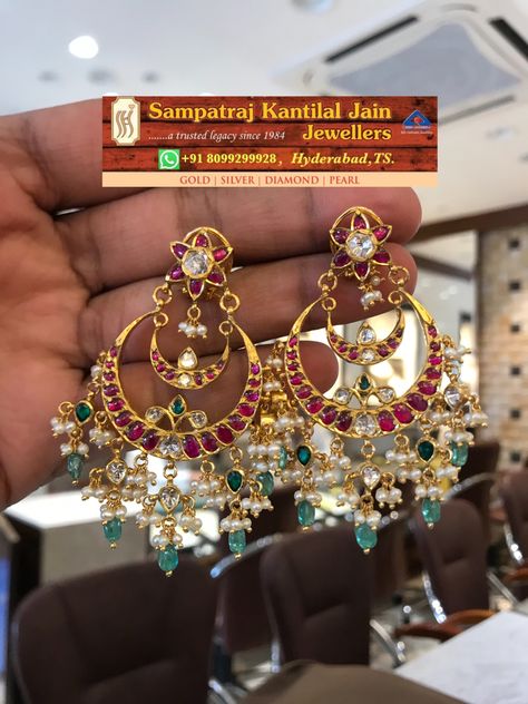 Chand bali Bali Earrings Gold, Chand Bali Earrings Gold, Chand Bali Earrings, Victorian Jewelry Necklace, Chand Bali, Nigerian Recipes, Bali Earrings, Chandbali Earrings, Dress Design Patterns