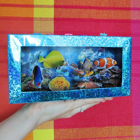 Kleenex Box Crafts, Grandkid Crafts, Rhyme Activities, Eco Club, Tissue Box Crafts, Aquarium Craft, Shoe Box Crafts, Nanny Life, Summer Arts And Crafts