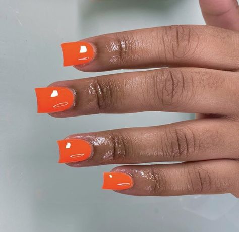 Orange Nails Black Women, Orange Acrylic Nails, Aggie Pride, Overlay Nails, Orange Nail, Plain Nails, Ombre Acrylic Nails, White Acrylic Nails, Work Nails