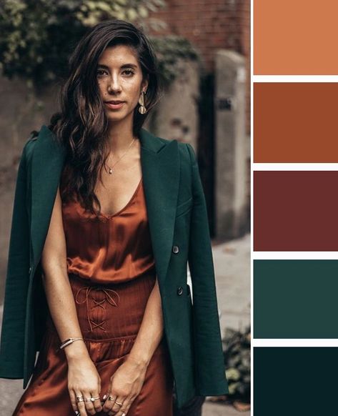 Deep Autumn Palette, Autumn Color Palette Fashion, Intricate Hairstyles, Deep Autumn Color Palette, Colour Combinations Fashion, Color Combos Outfit, Color Blocking Outfits, Color Combinations For Clothes, Deep Autumn