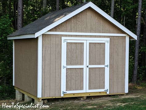 12x12 Gable Shed - DIY Project | HowToSpecialist - How to Build, Step by Step DIY Plans 12x12 Shed, Wooden Gazebo Plans, 10x20 Shed, Cat House Plans, Shed Frame, Pavilion Plans, Gazebo Plans, How To Build Steps, Timber Roof