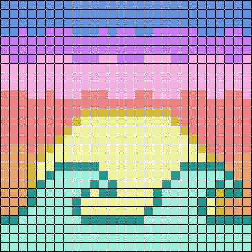 Alpha pattern #41229 | BraceletBook Preppy Pixel Art, Pixel Art Grid Easy, Easy Perler Bead Patterns, Melty Bead Patterns, Graph Paper Drawings, Easy Perler Beads Ideas, Easy Pixel Art, Pixel Art Templates, Waves Ocean